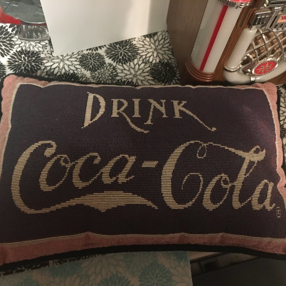 Small Coca -Cola tapestry Pillow  290 $12 OR FREE* 🎉